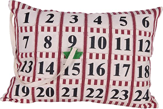 Plaid Countdown to Christmas Pillow