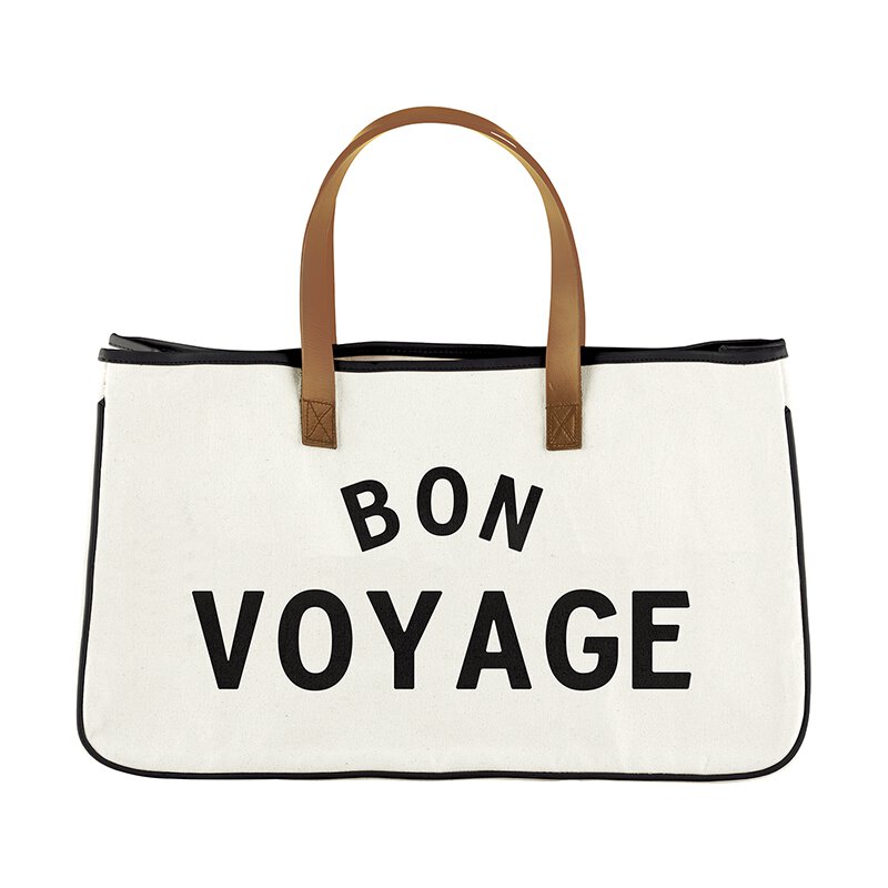 Bon Voyage - Large Canvas Tote - French Mercantile